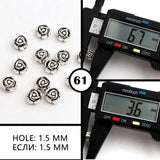 Tibetan Silver Flower Spacer Beads for Jewelry Making 50pcs