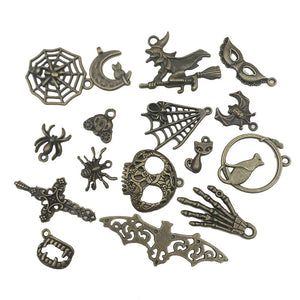 Vintage Alloy Bronze Halloween Charm Jewelry Making DIY Supplies