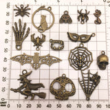 Vintage Alloy Bronze Halloween Charm Jewelry Making DIY Supplies