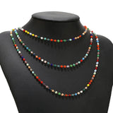 2.5mm Glass Beads Necklace Chains Bulk for DIY Jewelry Making