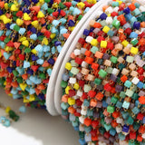 2.5mm Glass Beads Necklace Chains Bulk for DIY Jewelry Making