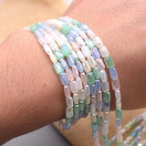 Mixed-color Faceted Square Shape Crystal Glass Beads for DIY Jewelry Making