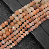 Mixed-Color Sunstone Rondelle Heishi Spacer Beads for Jewelry Making