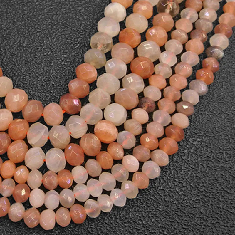 Mixed-Color Sunstone Rondelle Heishi Spacer Beads for Jewelry Making