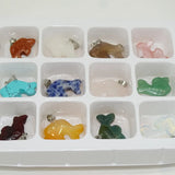 Mixed Natural Stone Sea Dolphin Pendant DIY Necklace Jewelry