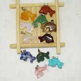 Mixed Natural Stone Sea Dolphin Pendant DIY Necklace Jewelry
