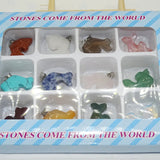 Mixed Natural Stone Sea Dolphin Pendant DIY Necklace Jewelry