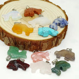 Mixed Natural Stone Sea Dolphin Pendant DIY Necklace Jewelry