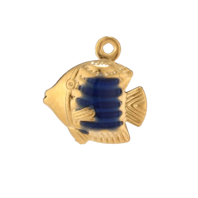 Stainless Steel Fish Charms Pendant Findings for Jewelry Making