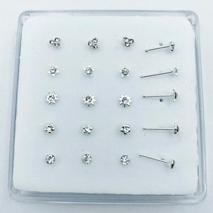 Mixed Nose Bone 925 Sterling Silver Nostril Stud Indian Nose Piercing Jewelry