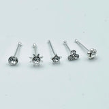 Mixed Nose Bone 925 Sterling Silver Nostril Stud Indian Nose Piercing Jewelry