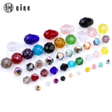 Mixed Shape Glass Beads Crystal Charms Loose Spacer Bicone Beads Seedbeads