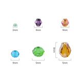 Mixed Shape Glass Beads Crystal Charms Loose Spacer Bicone Beads Seedbeads