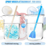 Resin Mixer Drill Attachment, Pack of 5 Spiral Stirrers for Paint Mixing