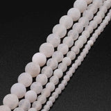 Natural Stone Frost Crab Agates Round Spacer Bead for Jewelry Making