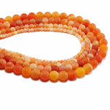 Natural Stone Frost Crab Agates Round Spacer Bead for Jewelry Making
