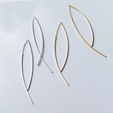 925 Silver Dangle Earrings Double Stick Chain Linked