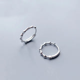 925 Sterling Silver Geometric Hoop Earrings for Women