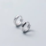 925 Sterling Silver Geometric Hoop Earrings for Women