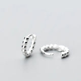 925 Sterling Silver Geometric Hoop Earrings for Women