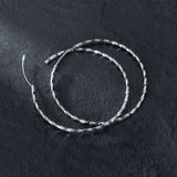 925 Silver Korea Exaggeration Circle Hoop Earrings Women