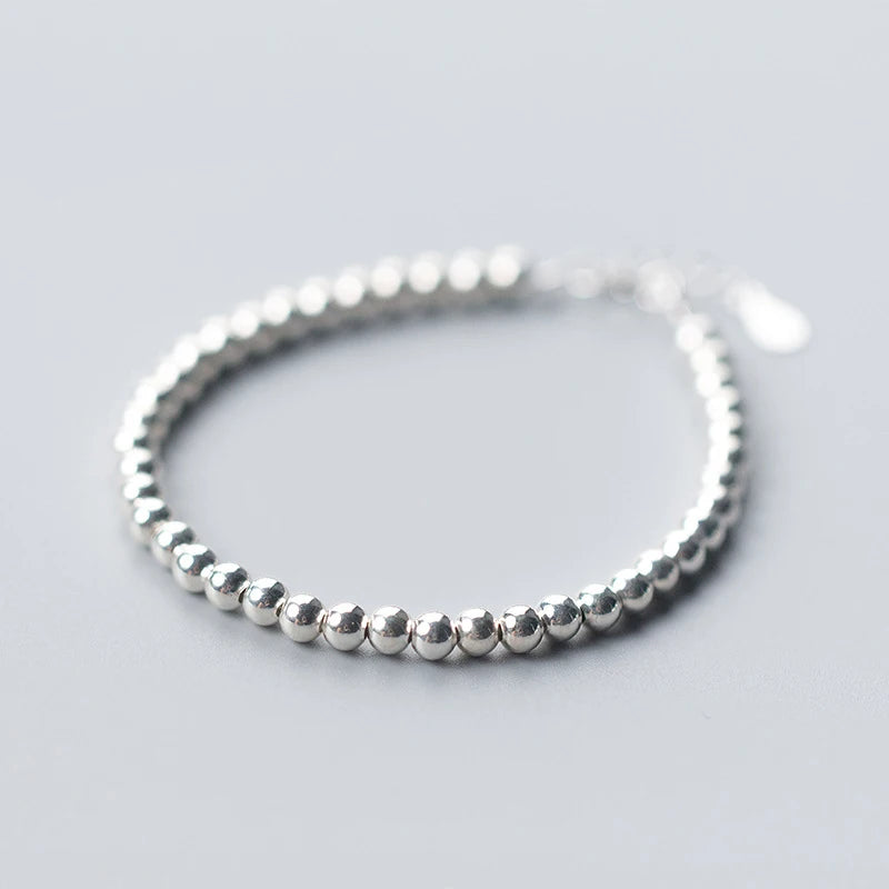 925 Sterling Silver Beads Bracelet for Lady Jewelry