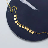 925 Solid Sterling Silver Round Wafer Bracelet for Women