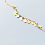 925 Solid Sterling Silver Round Wafer Bracelet for Women