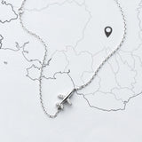 925 Sterling Silver Plane CZ Bracelet for Women