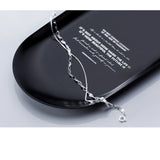 925 Sterling Silver Women's Double Layer Smooth Bracelet Gift