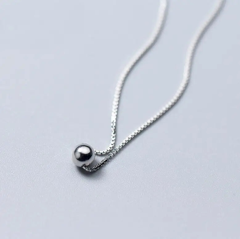 925 Silver Beads Pendant Necklace for Women
