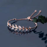925 Silver Bangle with Clear CZ for Women