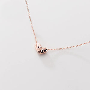 925 Silver Heart Pendant Choker Necklace for Women