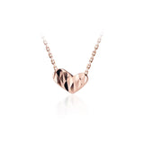 925 Silver Heart Pendant Choker Necklace for Women