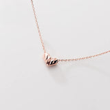 925 Silver Heart Pendant Choker Necklace for Women