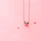 925 Silver Heart Pendant Choker Necklace for Women