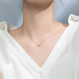 925 Silver Heart Pendant Choker Necklace for Women