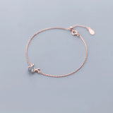 925 Silver Elk Crystal Bracelet Bangle Women Jewelry Gift