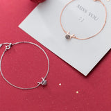 925 Silver Elk Crystal Bracelet Bangle Women Jewelry Gift