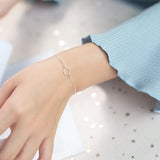 925 Silver Hollow Hexagon Bracelet Women Gift Girls Lady