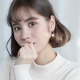 925 Silver Hoop Earrings Pink Heart Charm Women Jewelry