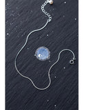 925 Silver Snake Chain Pearls Anklet for Women