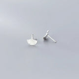 925 Silver Tiny Ginkgo Biloba Stud Earrings