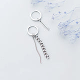 Silver Tassel Drop Earrings