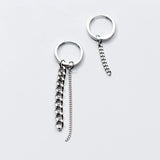 Silver Tassel Drop Earrings