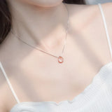925 Silver Mermaid Tears Pendant Necklace Crystal Jewelry