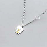 925 Silver Pig Pendant Necklace for Women Girls, Animal Short Chain