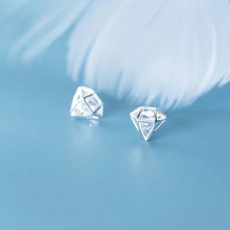 925 Silver Cubic Zirconia Stud Earrings