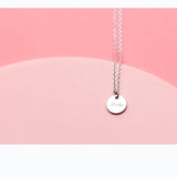 925 Sterling Silver Lucky Tag Pendant Necklace for Women