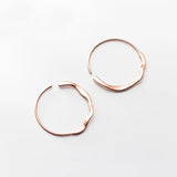 925 Silver OL Style Round Hoop Earrings Women Girls